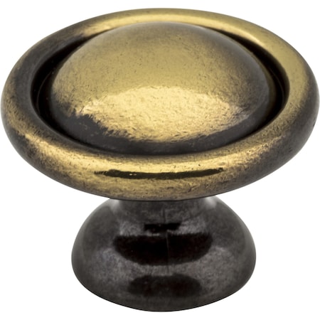 Elements 1-3/16" Diameter Antique Brass Kingsport Cabinet Mushroom Knob 878AE